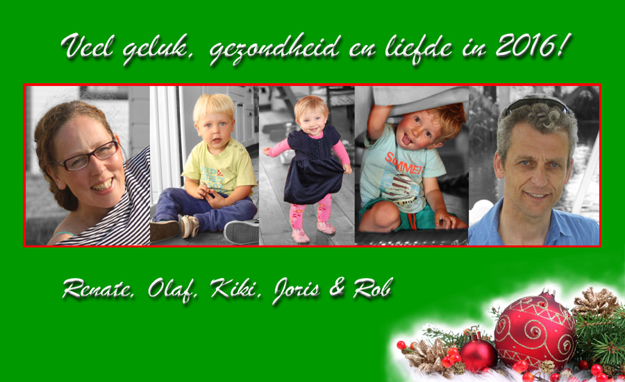 Veel geluk, gezondheid en liefde in 2016!