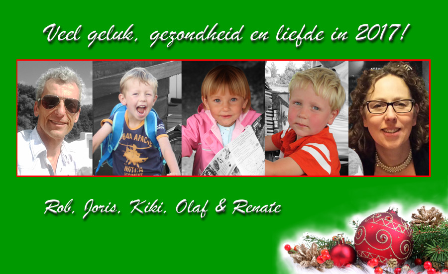 Veel geluk, gezondheid en liefde in 2017!