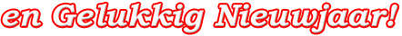 Gelukkig Nieuwjaar!